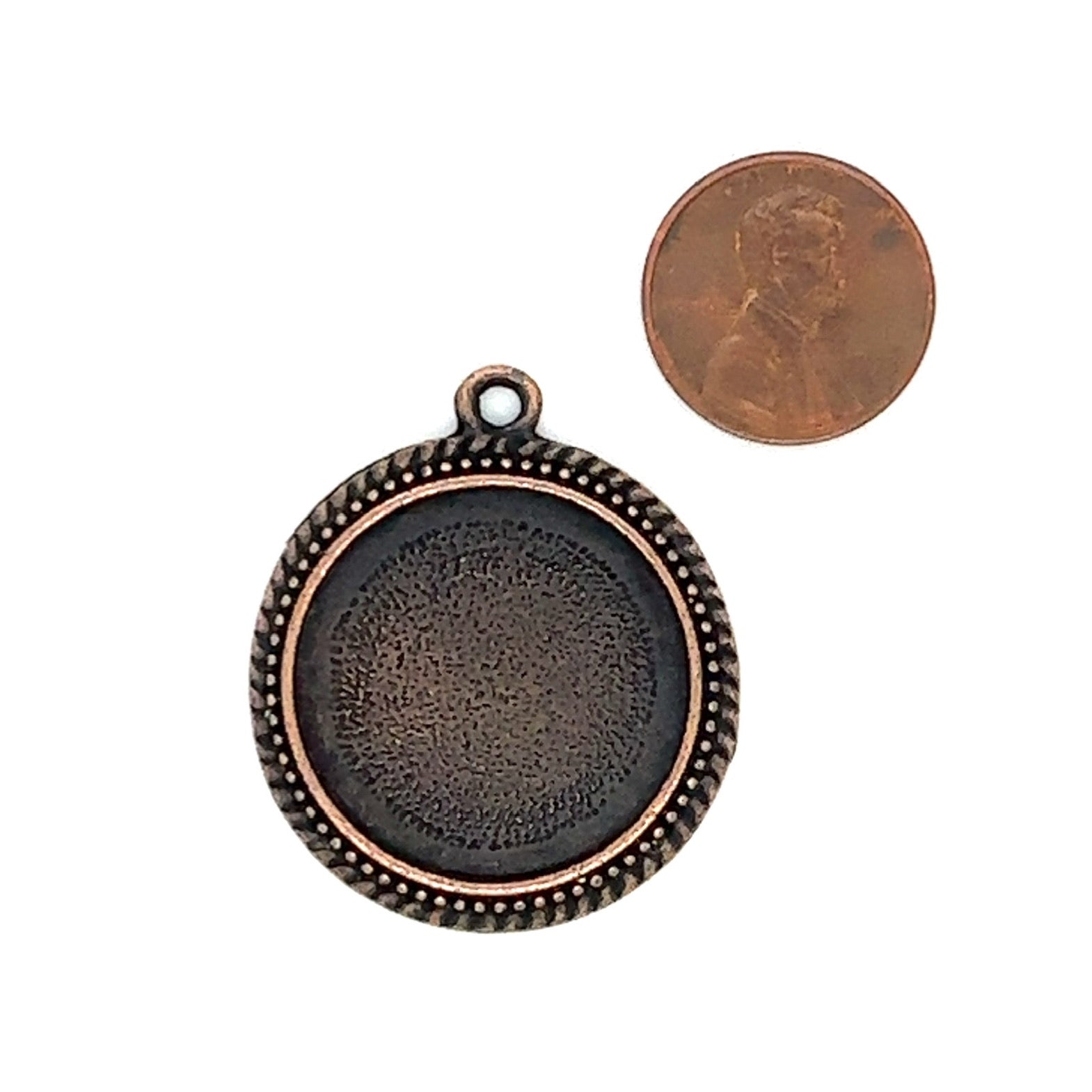 25mm Round Beaded Edge Pendant tray for Wholesale - Perfect Pendants Plus