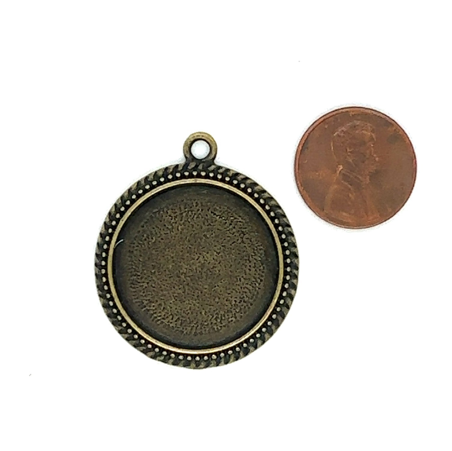 25mm Round Beaded Edge Pendant tray for Wholesale - Perfect Pendants Plus