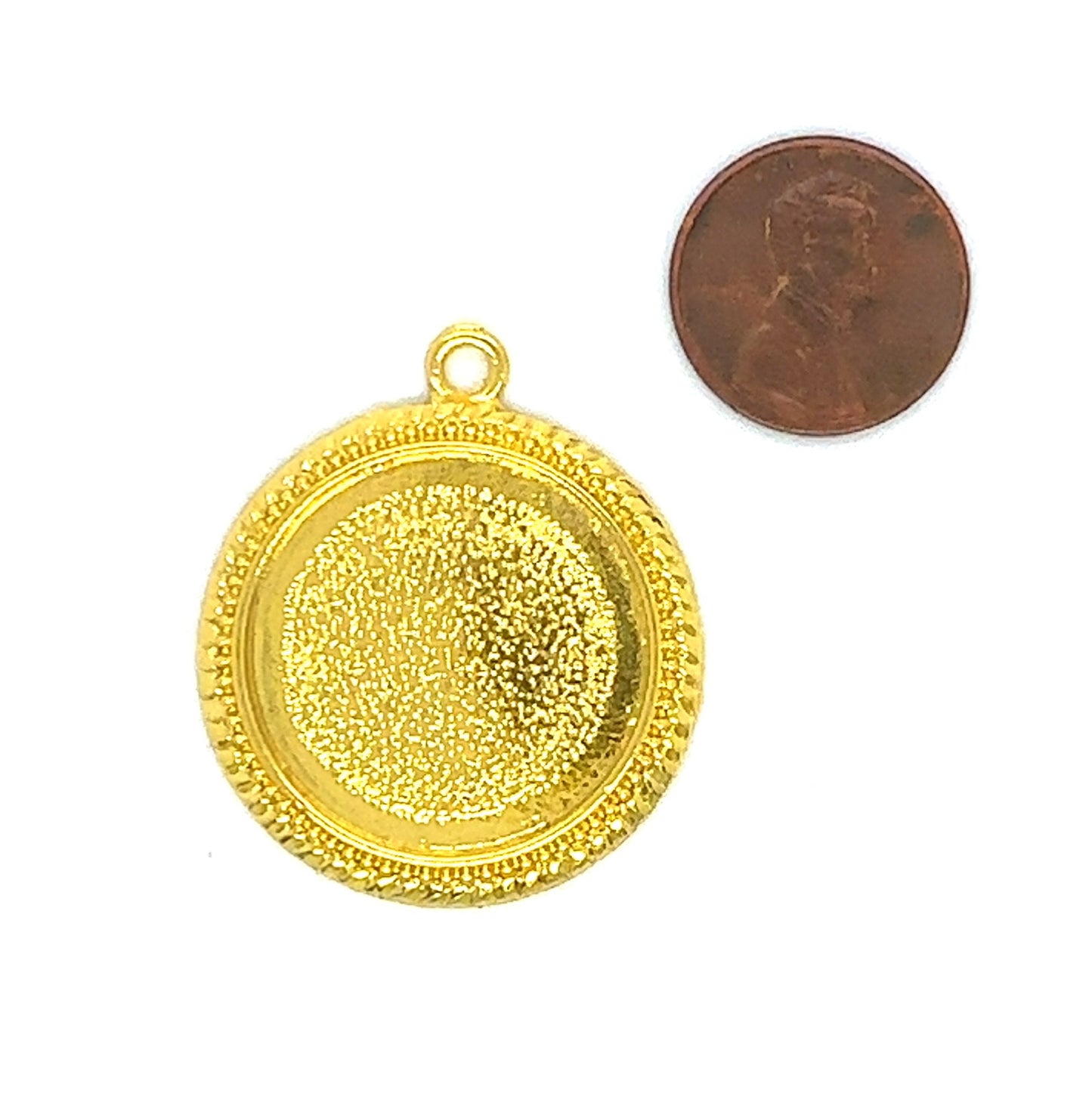 25mm Round Beaded Edge Pendant tray for Wholesale - Perfect Pendants Plus