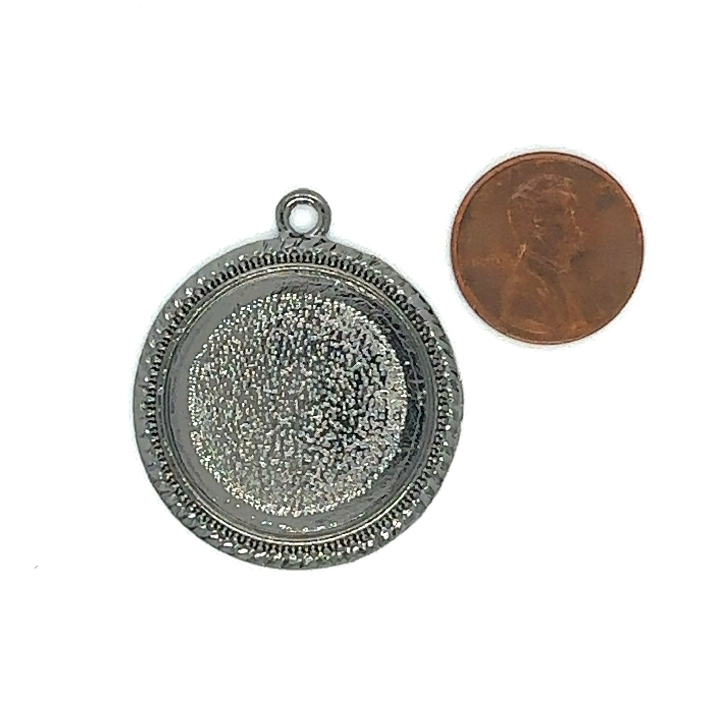 25mm Round Beaded Edge Pendant tray for Wholesale - Perfect Pendants Plus