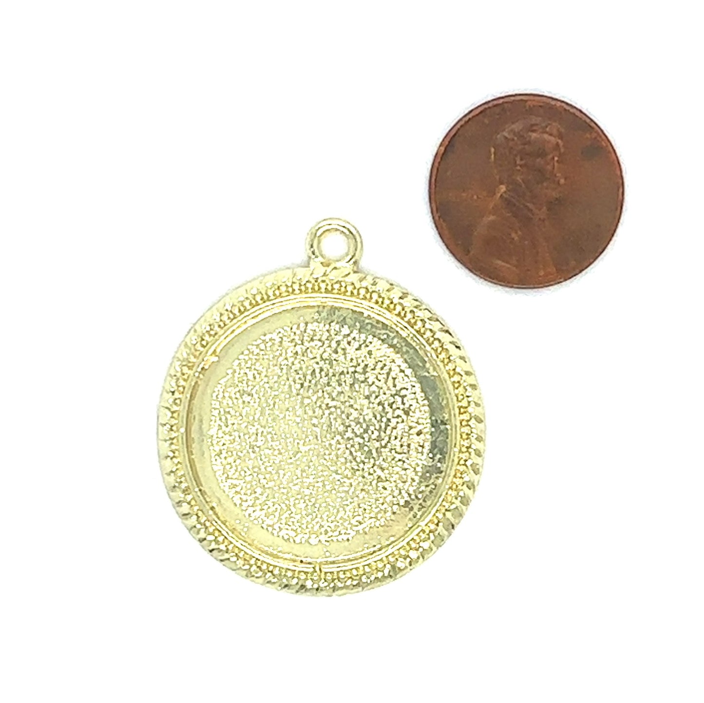 25mm Round Beaded Edge Pendant tray for Wholesale - Perfect Pendants Plus