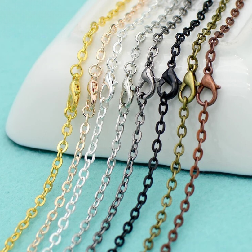 100 Wholesale Jewelry Chains Necklaces 24 Inch Rolo Chain - Perfect Pendants Plus