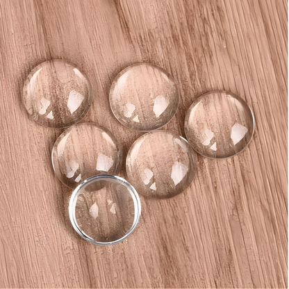 12mm Round Glass Domed For Pendants, Magnets or Mosaics - Perfect Pendants Plus