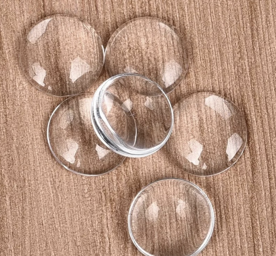 18mm Round Glass Cabochons Round Clear - Perfect Pendants Plus