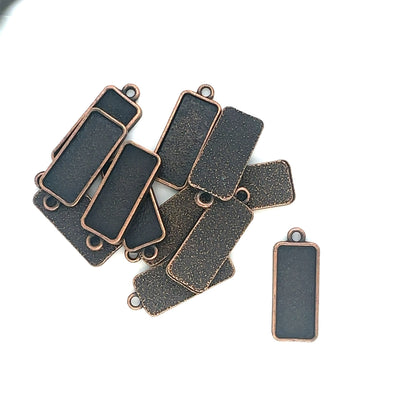 10x25mm Top Loop Vertical Rectangle Pendant Setting - Perfect Pendants Plus