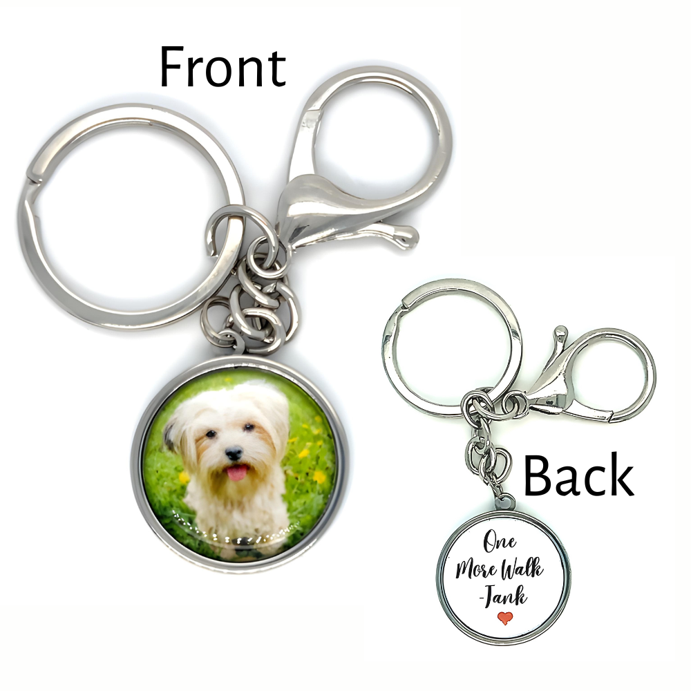 Personalized Double Sided Photo Keychain with Clasp - Perfect Pendants Plus