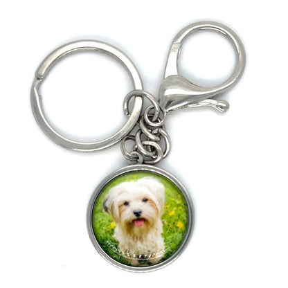 Personalized Double Sided Photo Keychain with Clasp - Perfect Pendants Plus