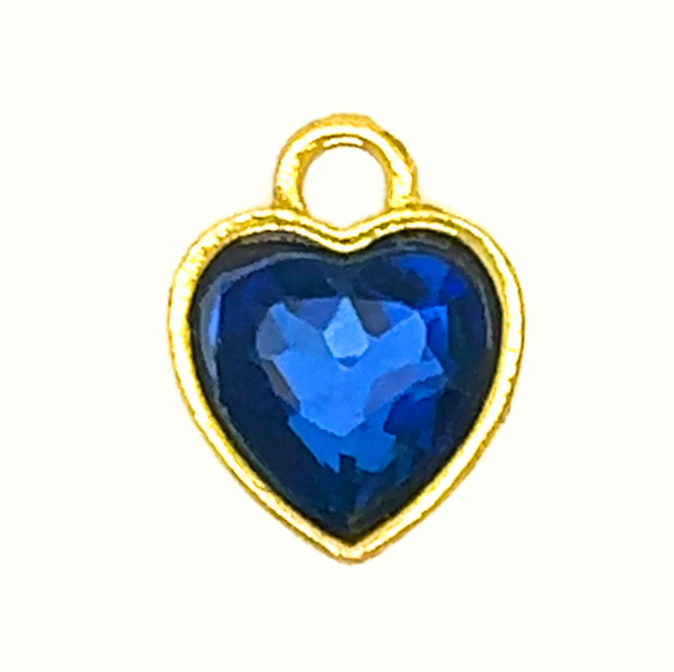 Heart Shaped Blue Charm "Something Blue" Add on Wedding Bouquet - Perfect Pendants Plus