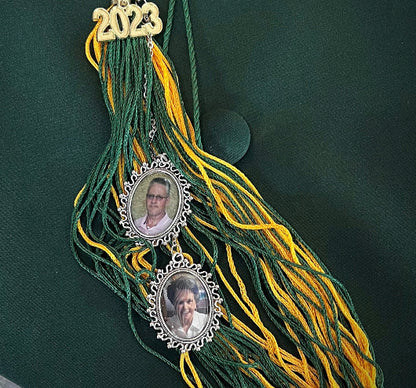 Personalized Gift for Someone Who Lost a Parent Graduation Tassel Photo Charm