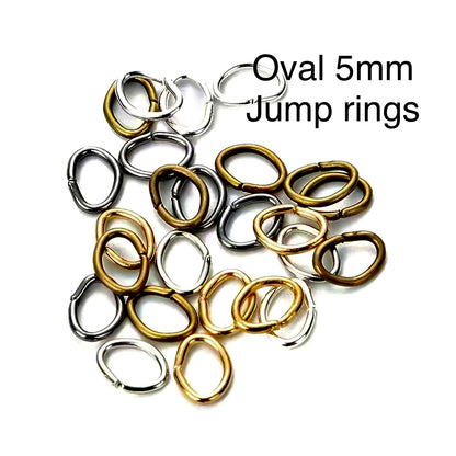 200 5mm Oval Jump rings - Perfect Pendants Plus