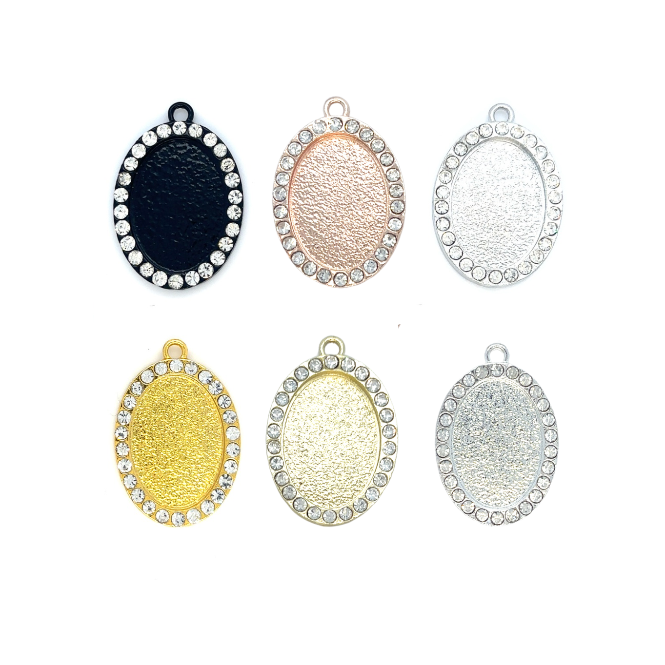 18x25mm Rhinestone Oval Setting - Perfect Pendants Plus