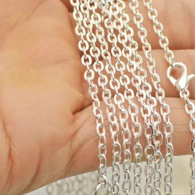 50- Wholesale 30 Inch Rolo Necklace Chains - Perfect Pendants Plus