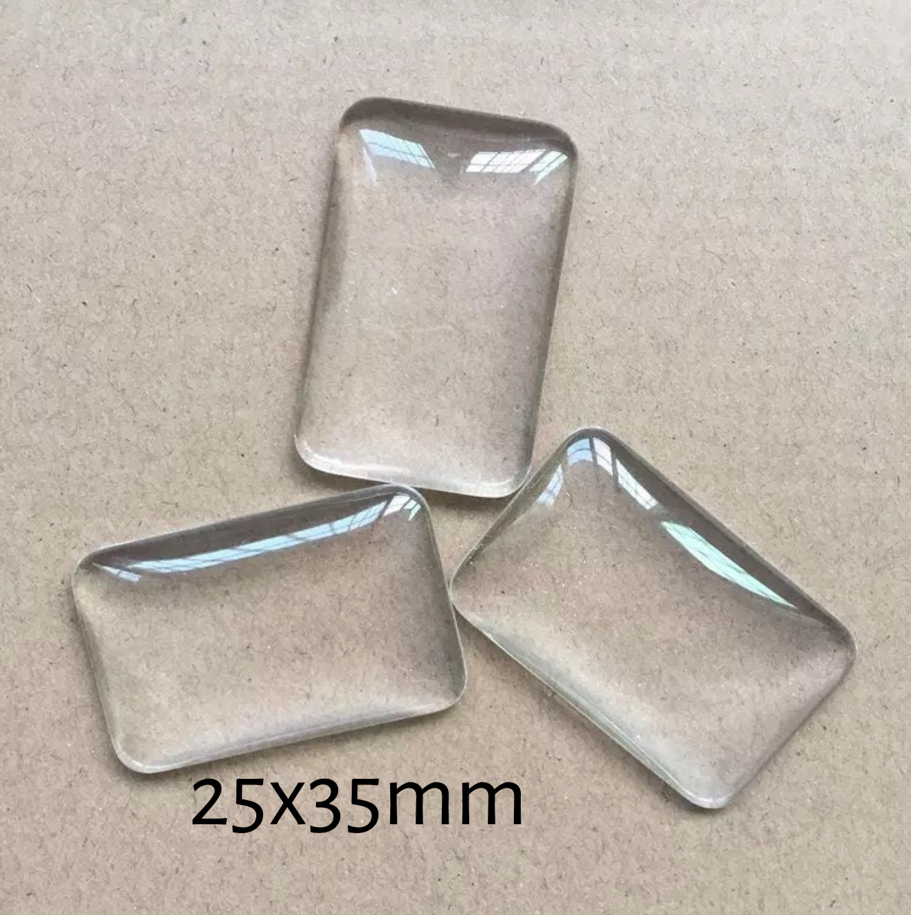 25x35mm Rectangle Glass Cabochon - Perfect Pendants Plus