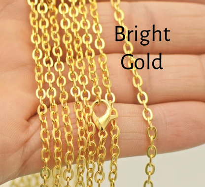 50- Wholesale 30 Inch Rolo Necklace Chains - Perfect Pendants Plus