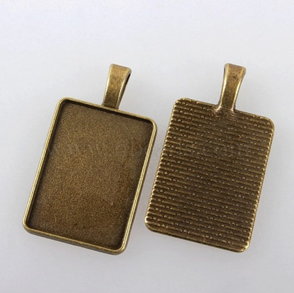 18x25mm Vertical Rectangle Pendant Setting - Perfect Pendants Plus