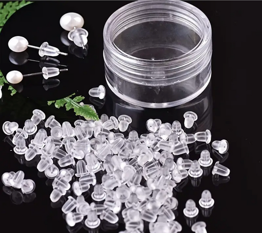 Earring Backs Clear 1mm, 1000pcs/box - Perfect Pendants Plus