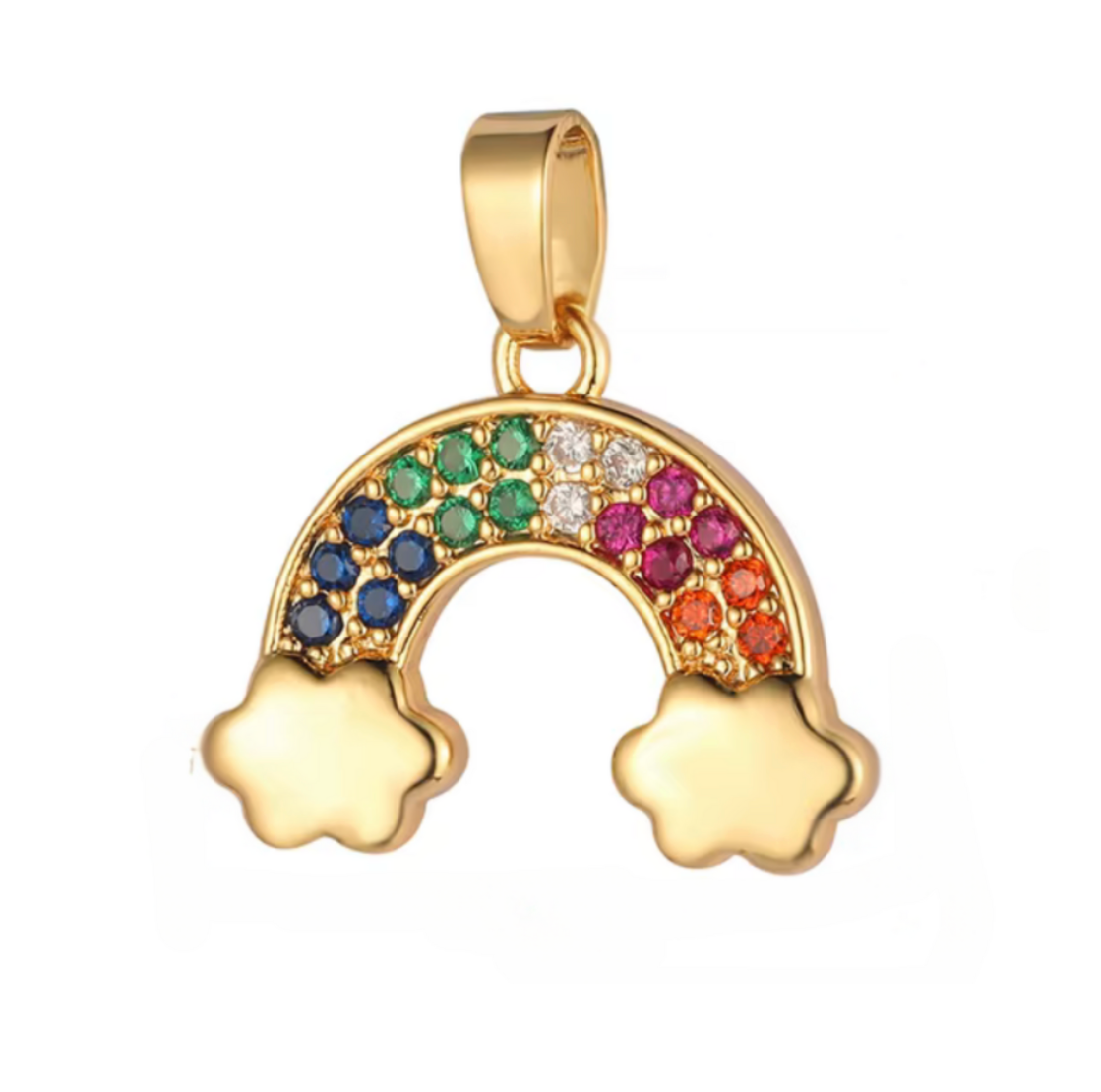 Gold Plated Rainbow Crystal Charm for Bracelet