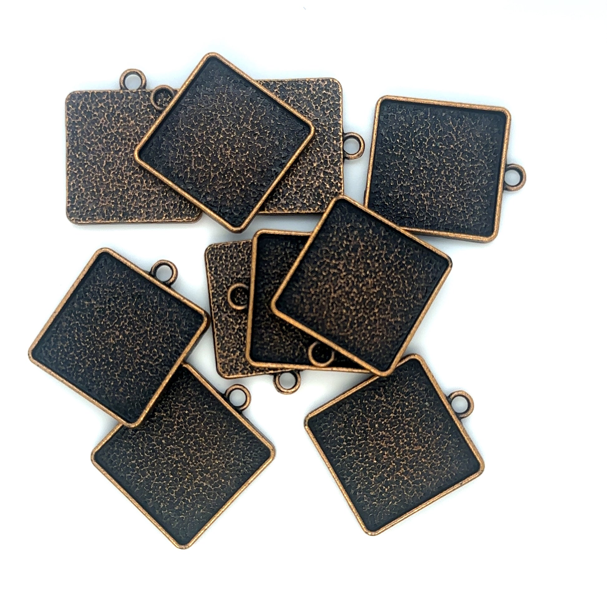 20mm Small Square Pendant Blank Setting - Perfect Pendants Plus