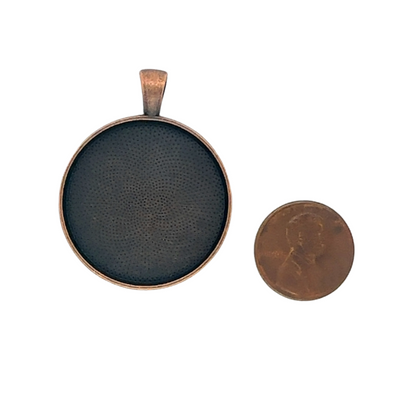 30mm Round Blank Pendant Tray