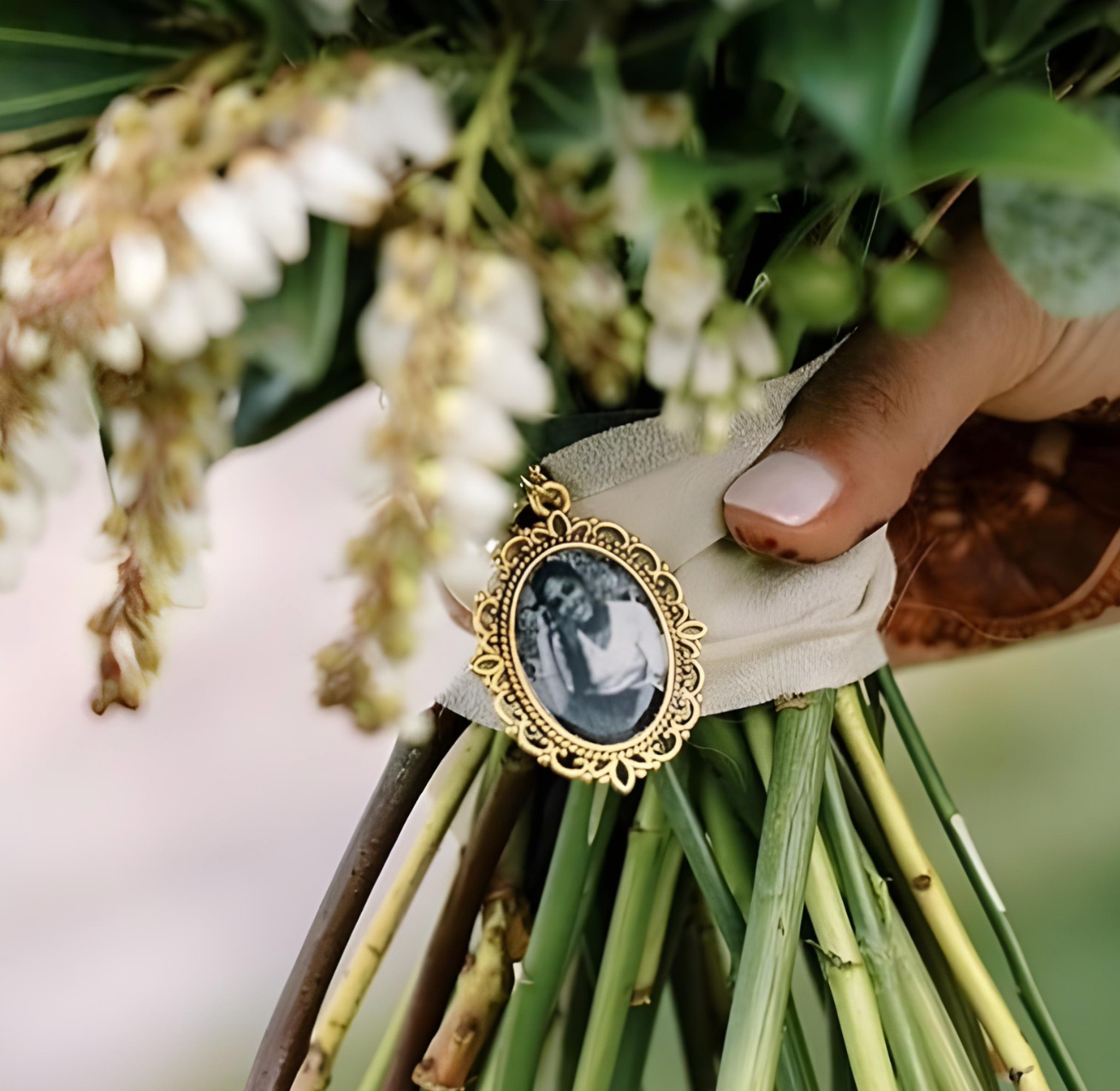 Walk With Me Wedding Memorial Photo Charm