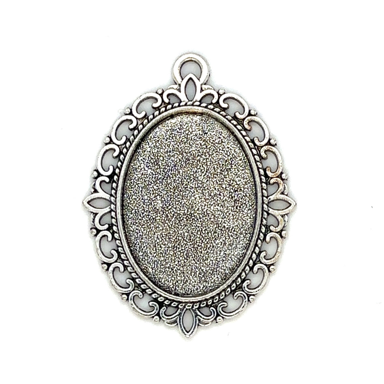 Oval 18x25mm Lace Photo Pendant Charm - Perfect Pendants Plus