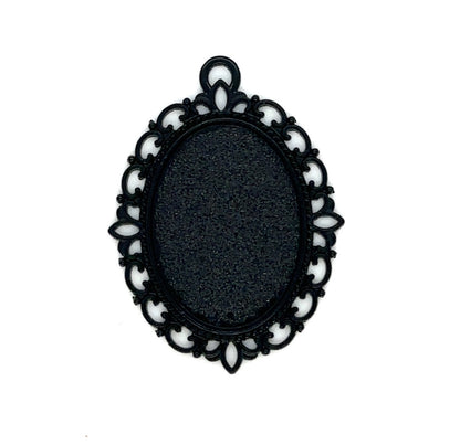 Oval 18x25mm Lace Photo Pendant Charm - Perfect Pendants Plus