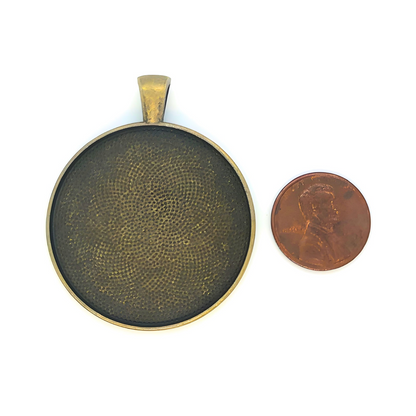 38mm LARGE Round Blank Pendant Trays - Perfect Pendants Plus