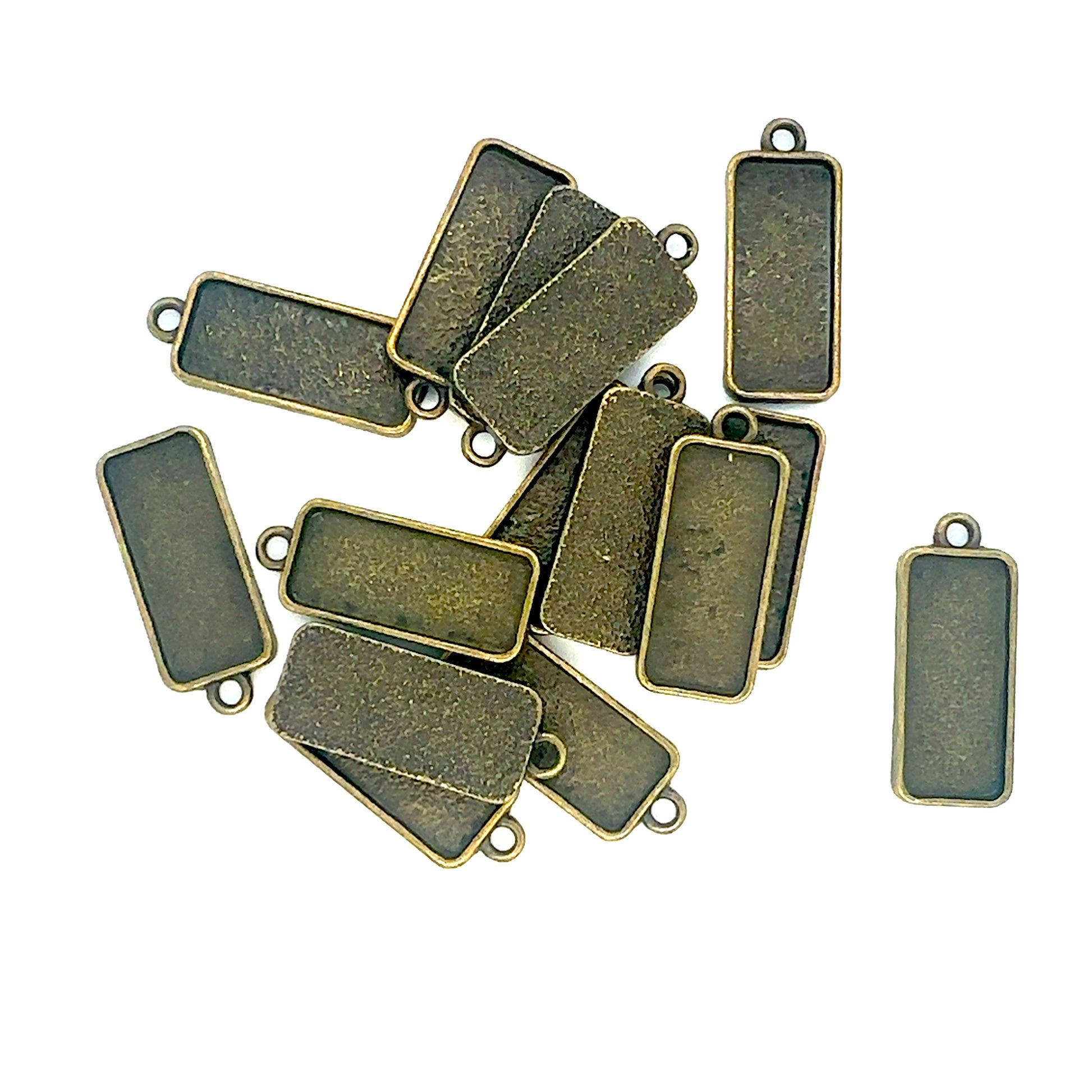 10x25mm Top Loop Vertical Rectangle Pendant Setting - Perfect Pendants Plus