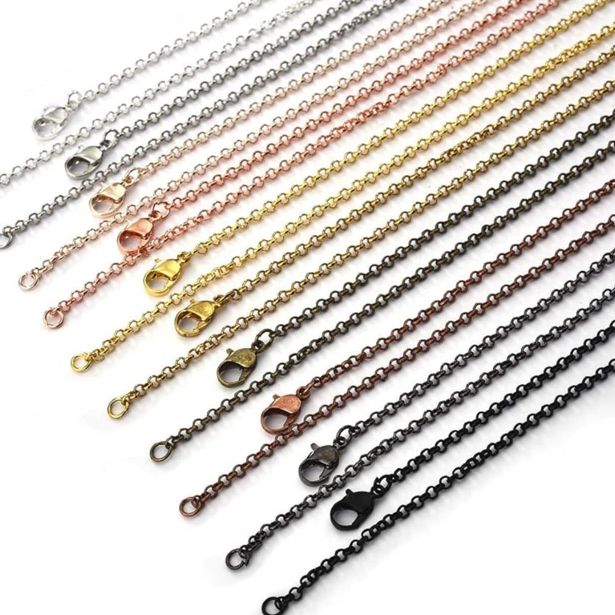 50 Wholesale Loop Chain Link 24 Inch Necklace - Perfect Pendants Plus