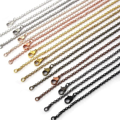 50 Wholesale Loop Chain Link 24 Inch Necklace - Perfect Pendants Plus