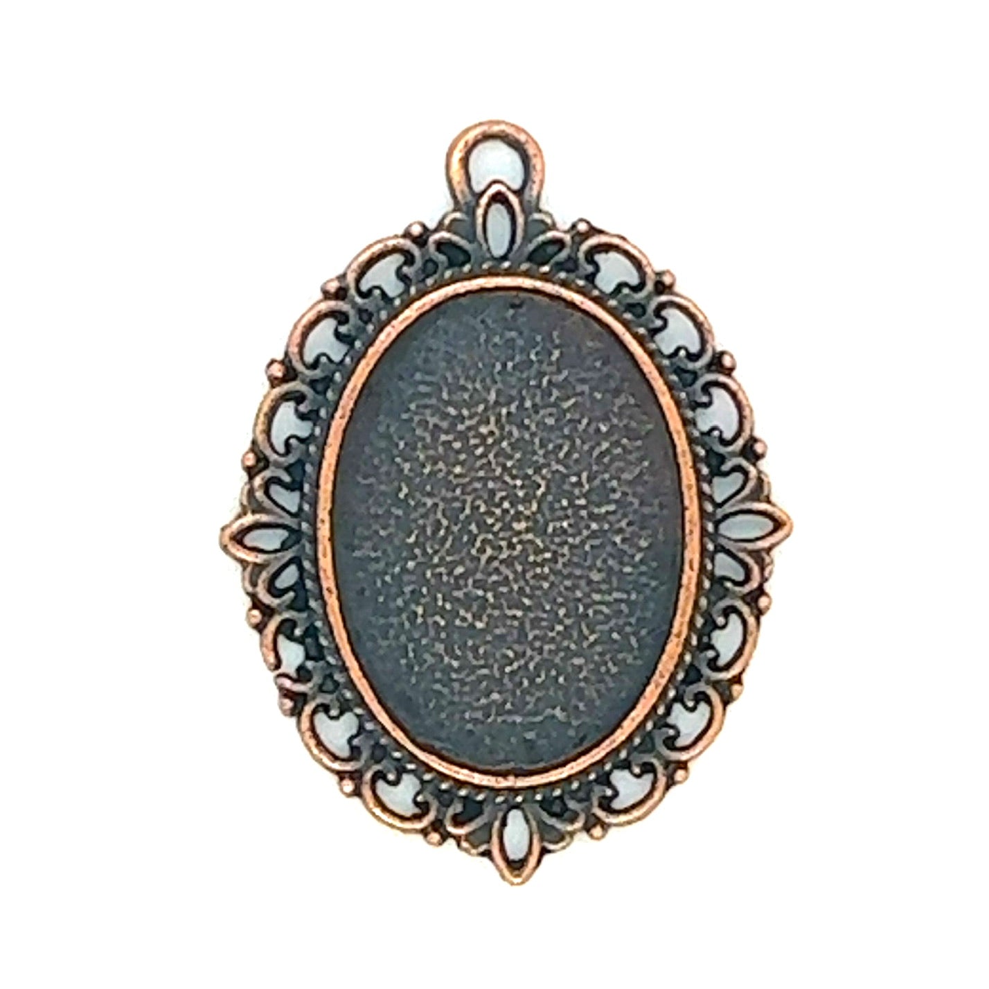 Oval 18x25mm Lace Photo Pendant Charm - Perfect Pendants Plus