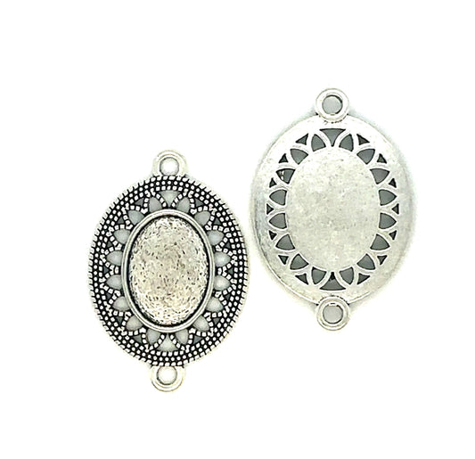 Oval 13x18mm Decorative Edged Pendant - Perfect Pendants Plus