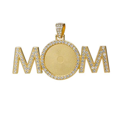 Mom Rhinestone Necklace Ornament Photo Charm Necklace - Perfect Pendants Plus