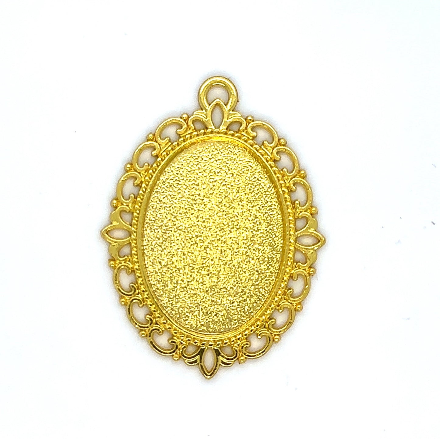 Oval 18x25mm Lace Photo Pendant Charm - Perfect Pendants Plus