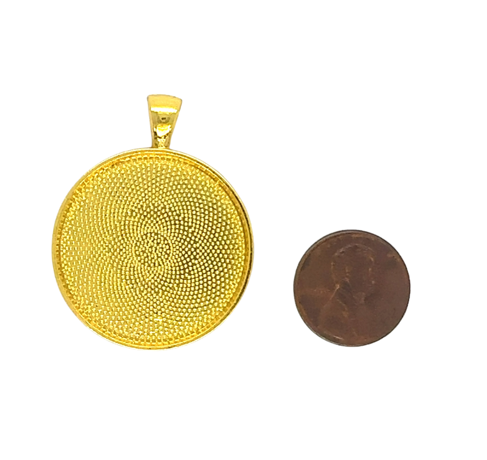 30mm Round Blank Pendant Tray