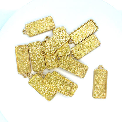 10x25mm Top Loop Vertical Rectangle Pendant Setting - Perfect Pendants Plus