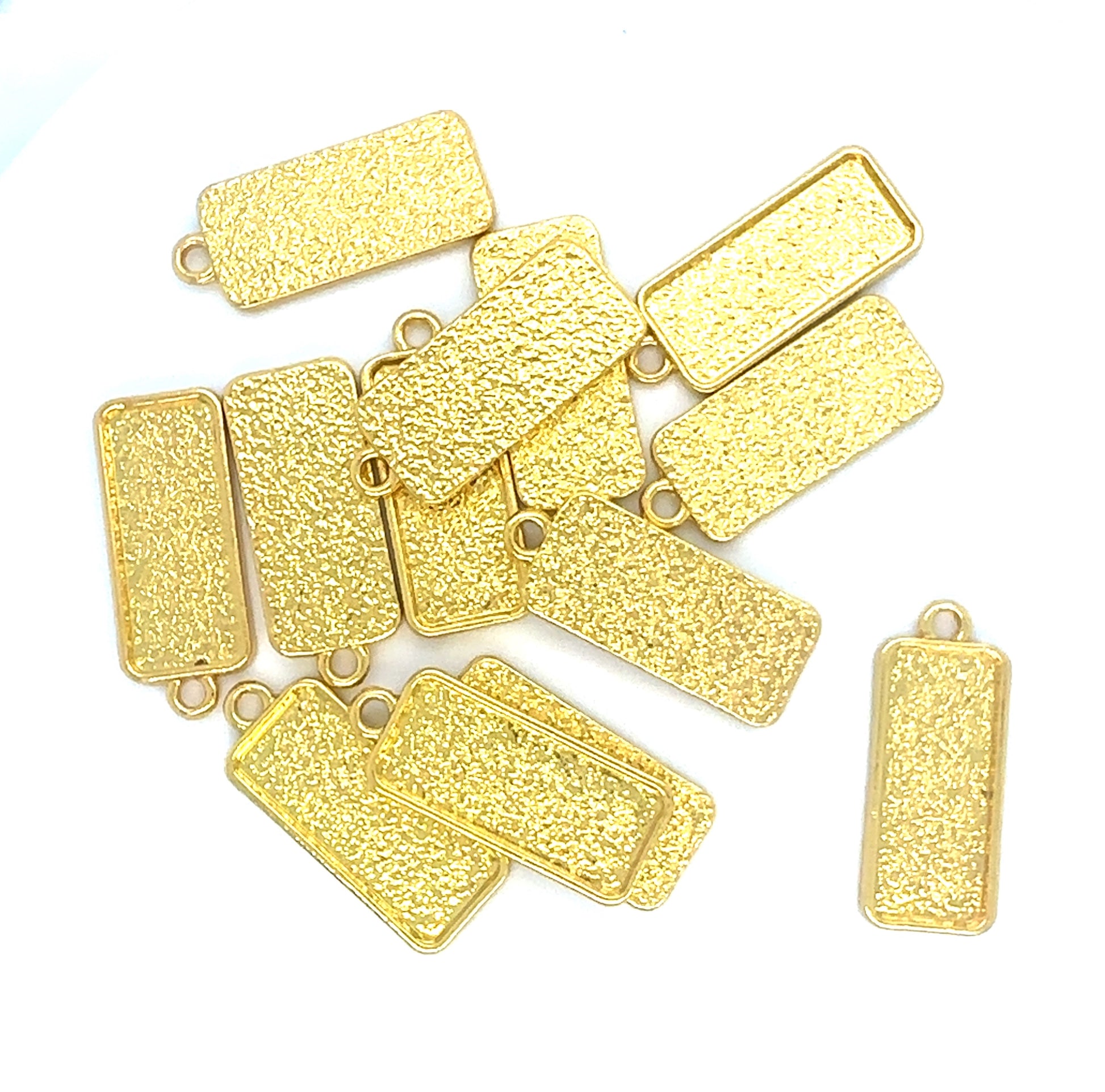 10x25mm Top Loop Vertical Rectangle Pendant Setting - Perfect Pendants Plus