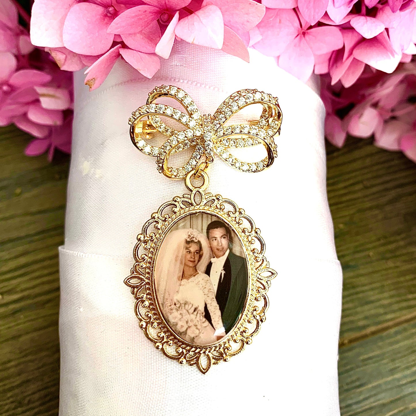 Wedding Photo Charm for Brides Bouquet - Perfect Pendants Plus