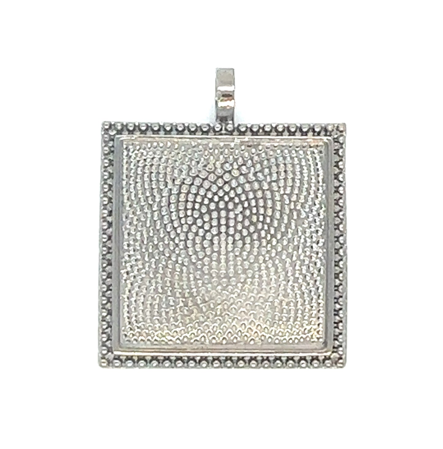 Beaded Square Edge Memorial Photo Charm Keepsake for Boutonnière - Perfect Pendants Plus