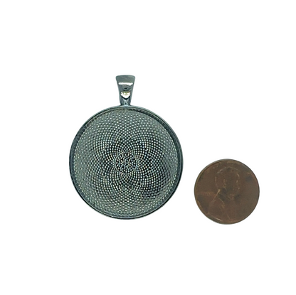 30mm Round Blank Pendant Tray