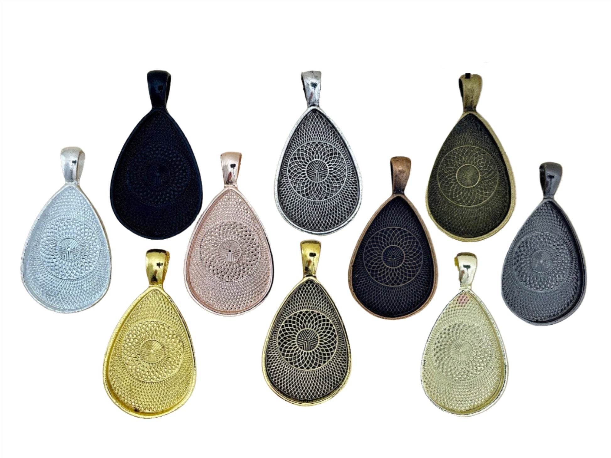 Necklace Making Kits 20x30mm Teardrop Pendant - Perfect Pendants Plus