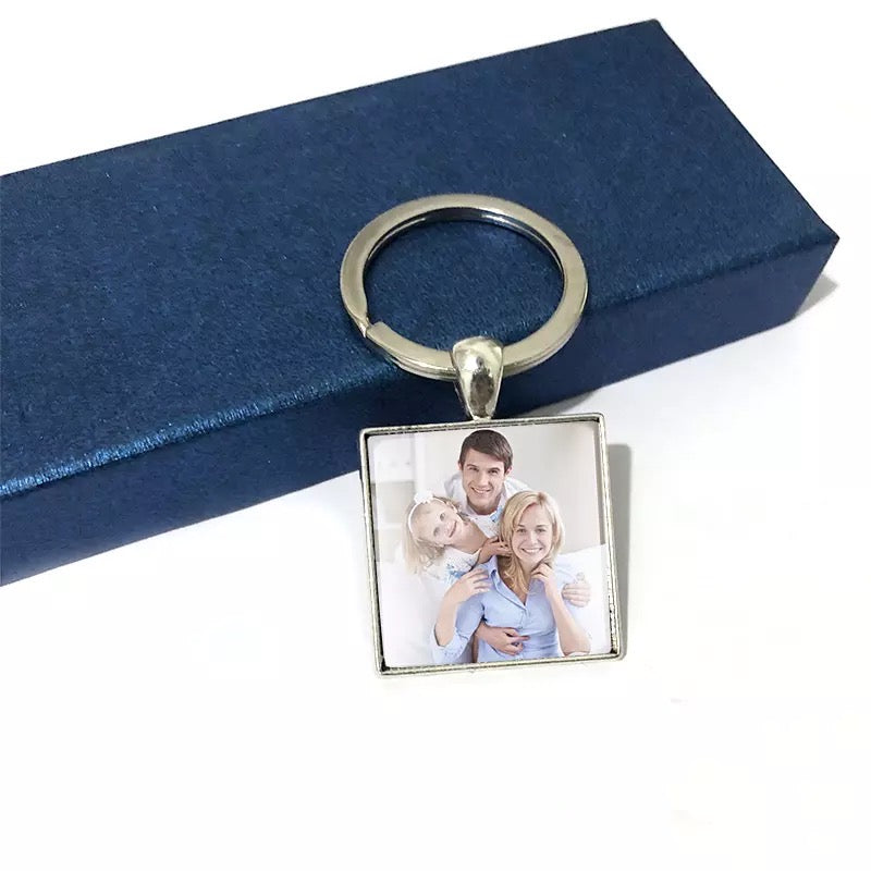 Square Key Chain Making Kits 25mm Pendants, Glass, & Key Rings - Perfect Pendants Plus