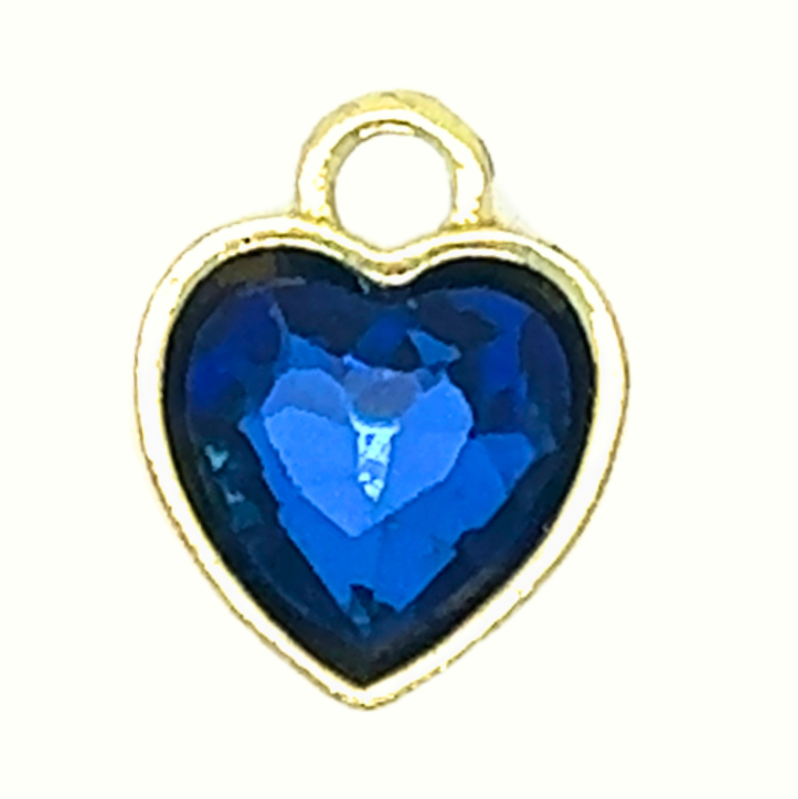 Heart Shaped Blue Charm "Something Blue" Add on Wedding Bouquet - Perfect Pendants Plus