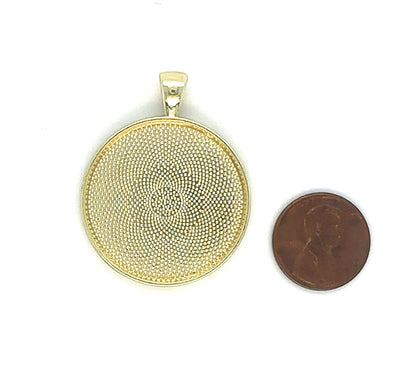 30mm Round Blank Pendant Tray