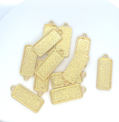 10x25mm Top Loop Vertical Rectangle Pendant Setting - Perfect Pendants Plus