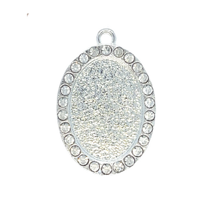 18x25mm Rhinestone Oval Setting - Perfect Pendants Plus