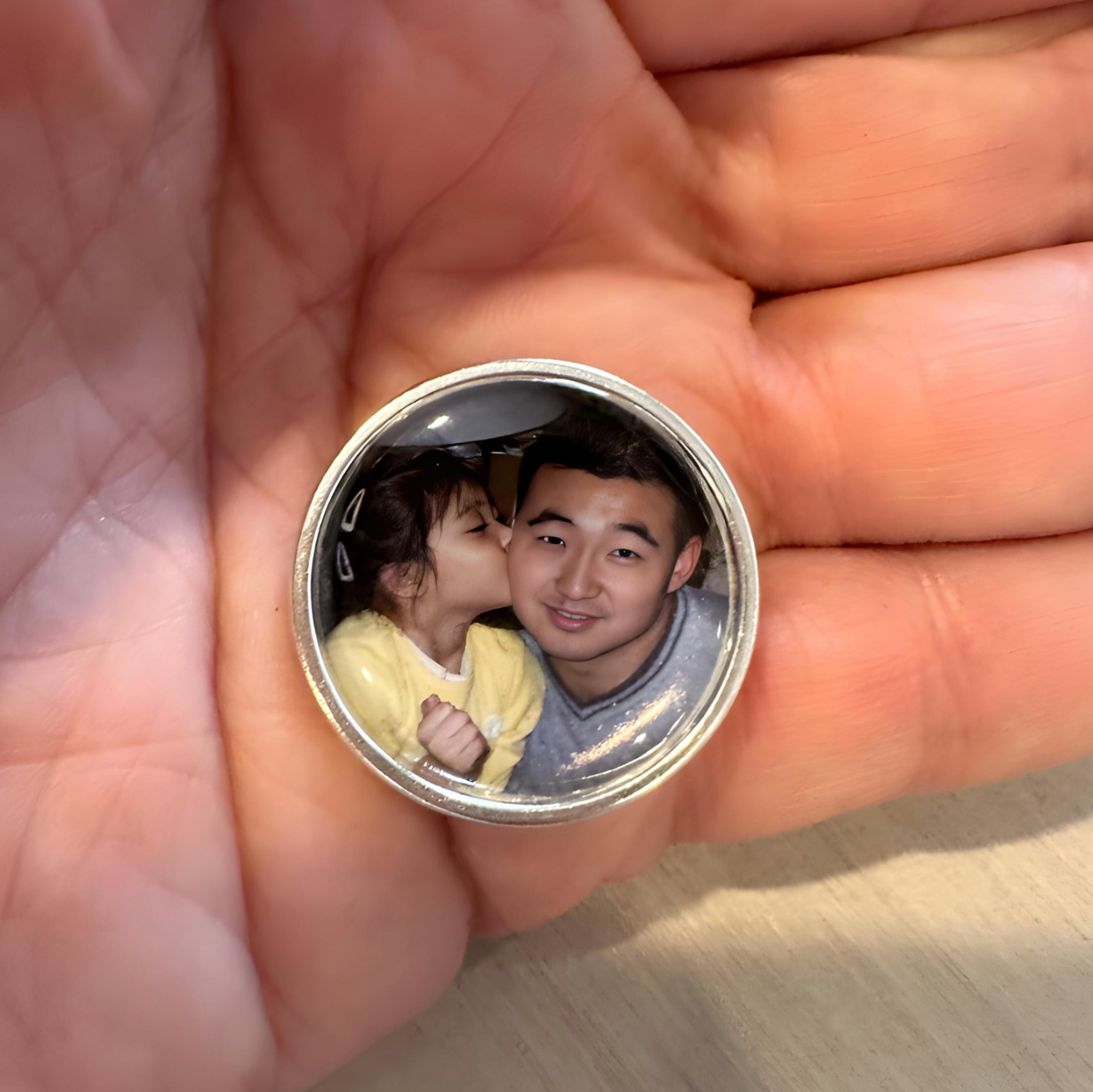 Pocket Coin Challenge Photo Charm Wedding Day Military deployment - Perfect Pendants Plus