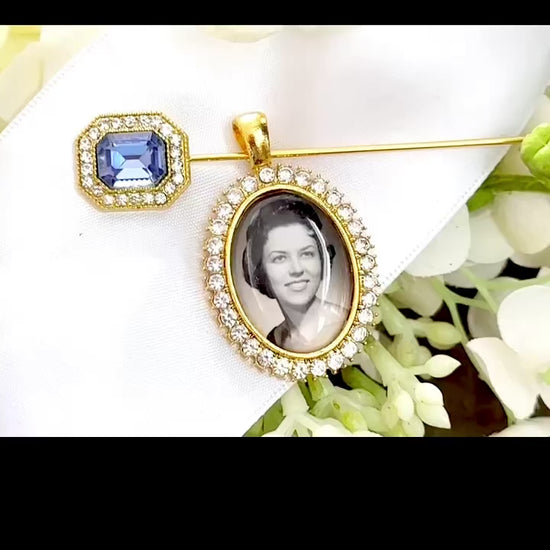 Picture charm and Brooch Loss of loved one 