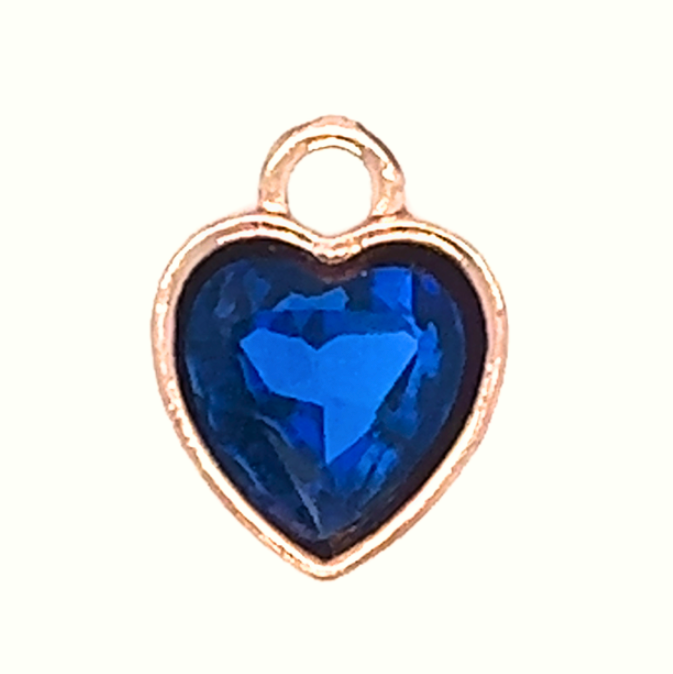 Heart Shaped Blue Charm "Something Blue" Add on Wedding Bouquet - Perfect Pendants Plus