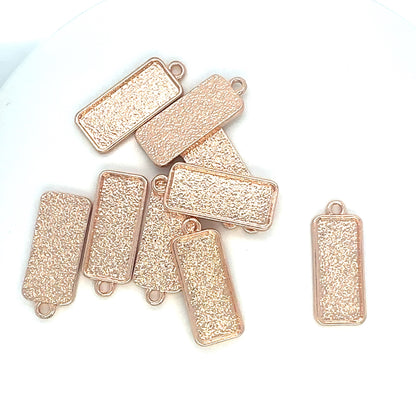 10x25mm Top Loop Vertical Rectangle Pendant Setting - Perfect Pendants Plus